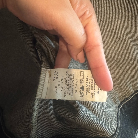 Tommy Hilfiger Black Denim Jacket with Red Accents - Picture 7 of 11